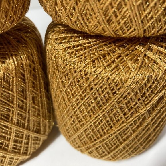 4 Aunt Lydia's Metallic Crochet Thread Gold Gold - Picture 4 of 7
